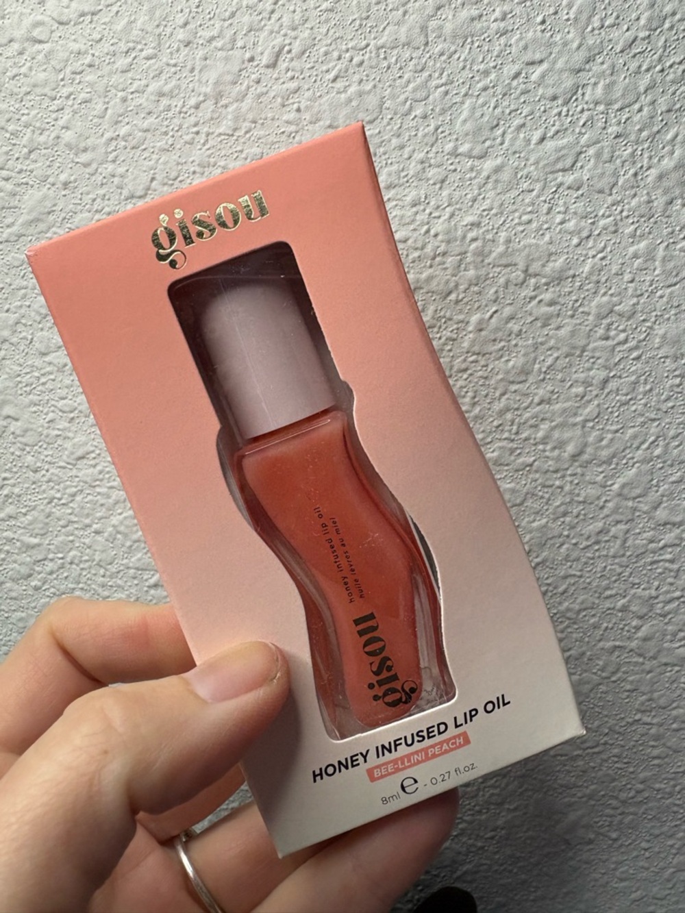 GISOU Honey Infused Lip Oil - Peach (Bee-Lini Peach) NEW